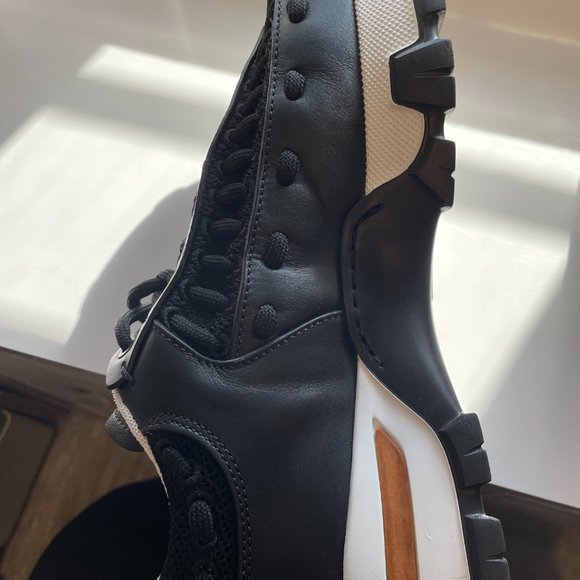 Ermenegildo Zegna Couture Leather Sneakers Shoes Black US Italy - Picture 8 of 10